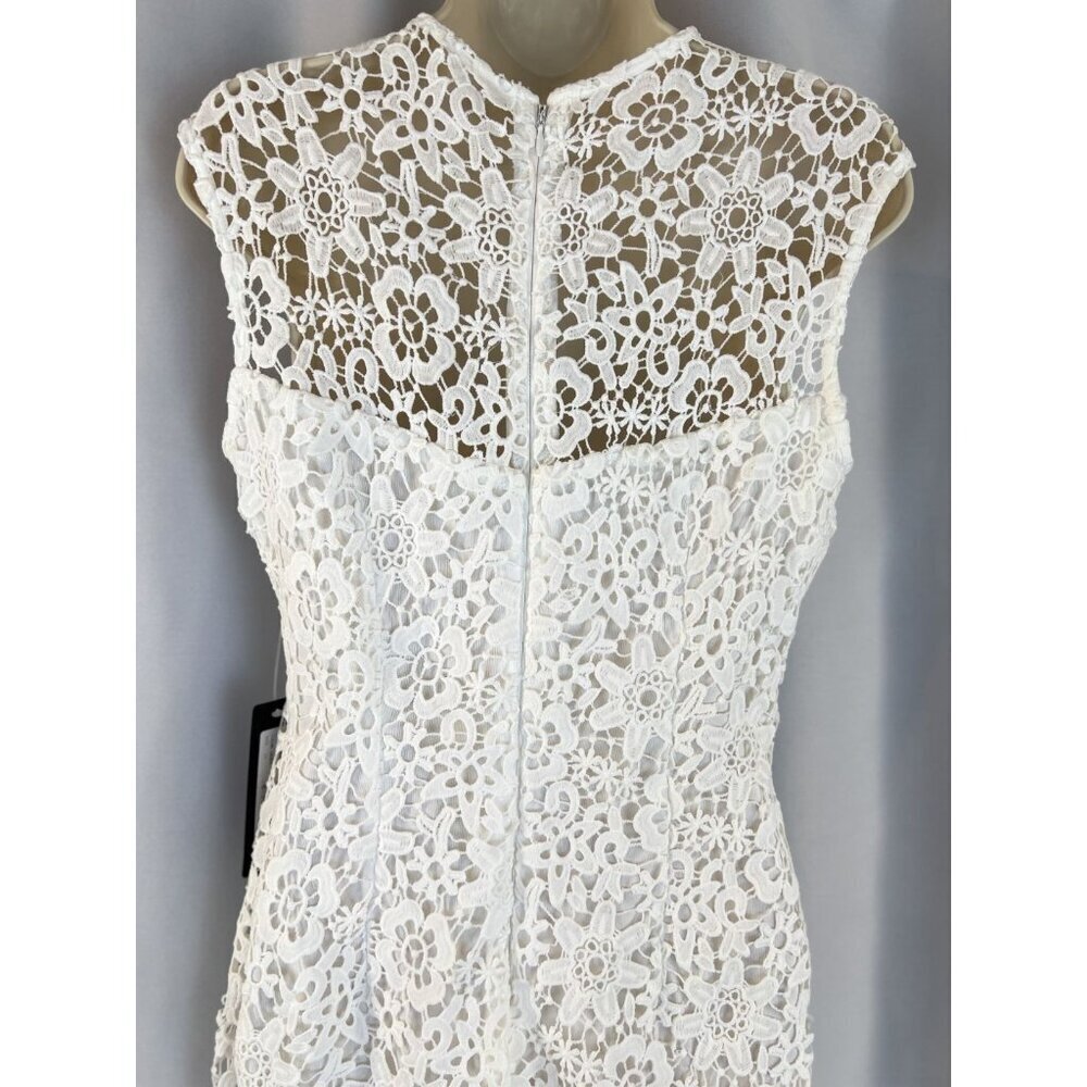 NWT Bebe White Lace Crochet Midi Dress $129 - Picture 9 of 14